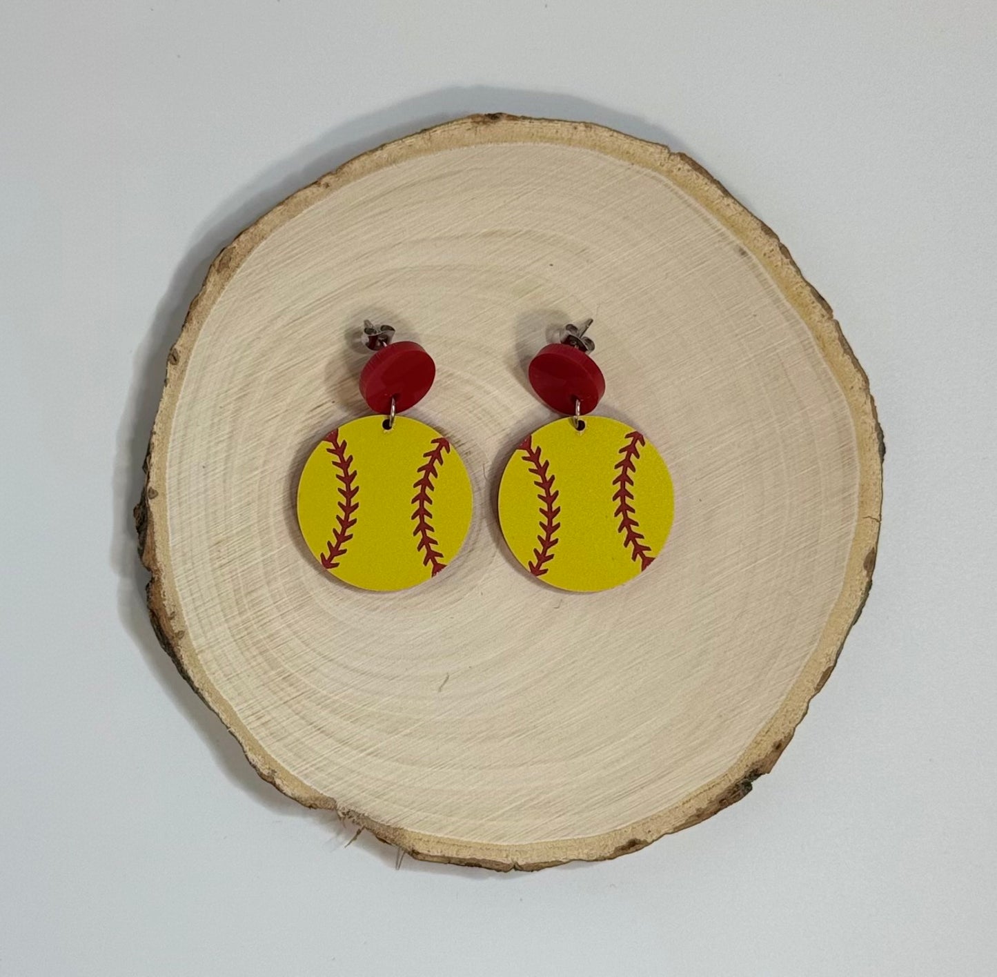Softball Earrings (Multiple Options)