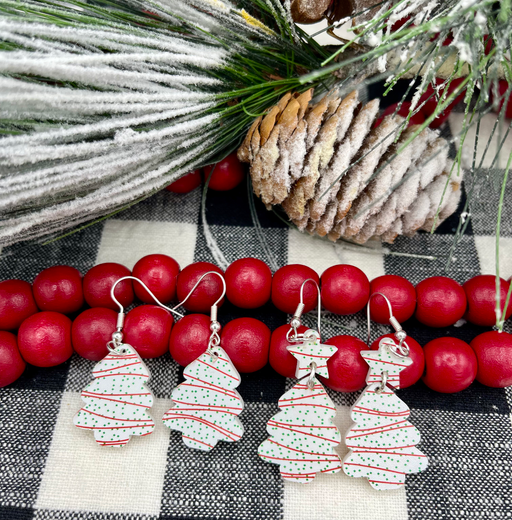 Snack Cake Christmas Tree Dangle Earring