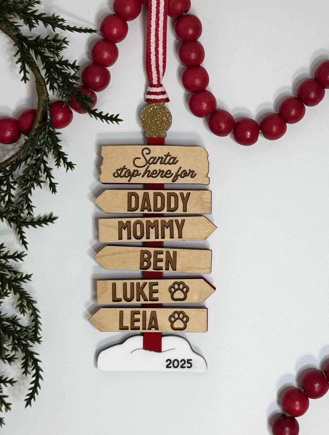 Personalized North Pole Family Ornament
