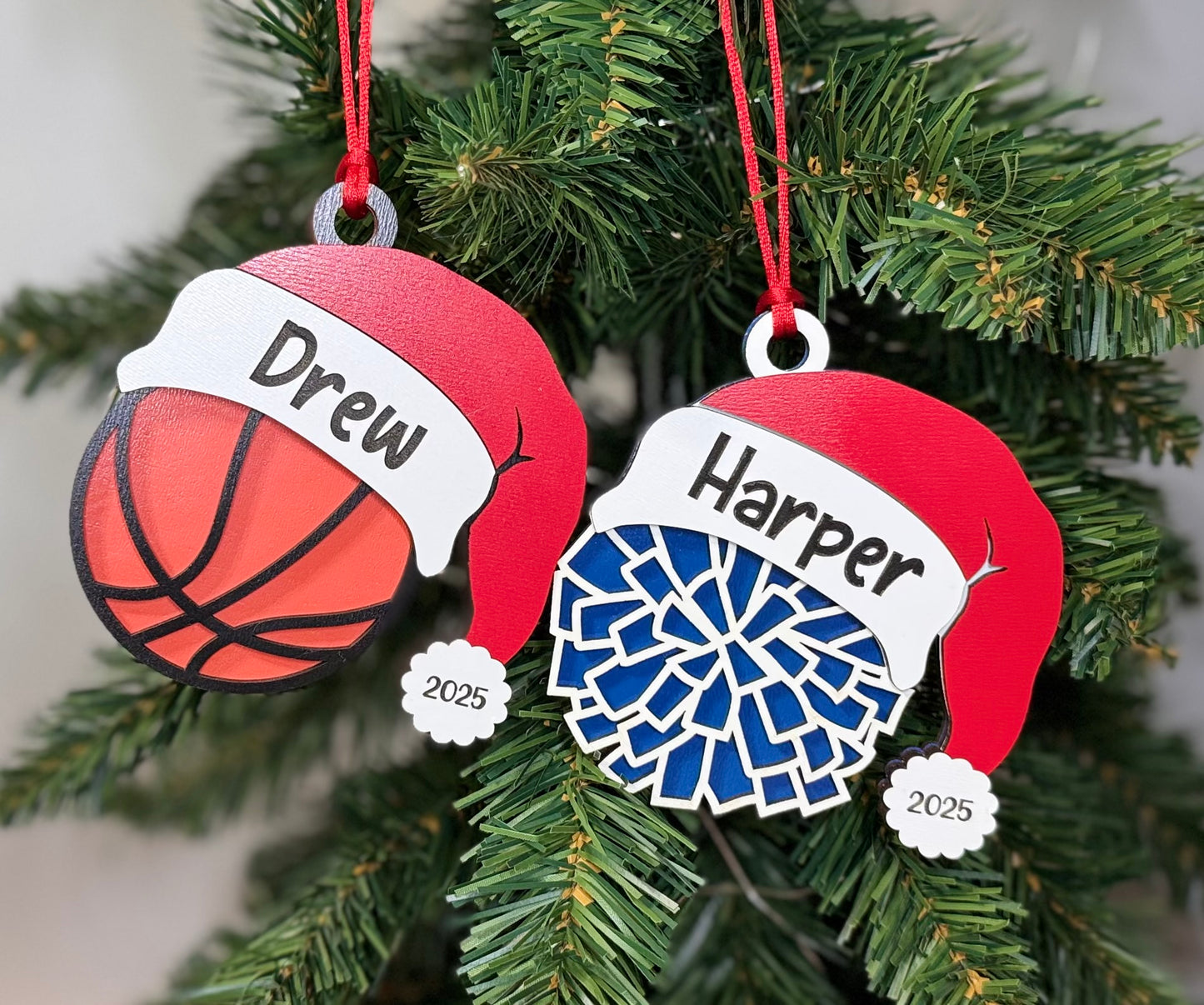 Santa's Sports Balls Christmas Ornament