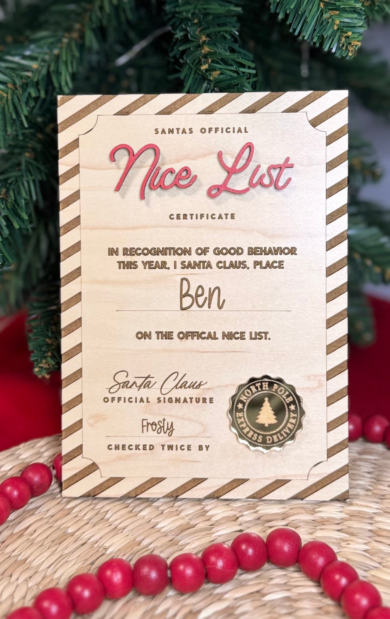 Santas Nice List Letter