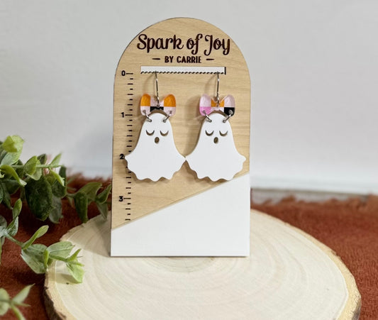 Ghost With Bow Earrings