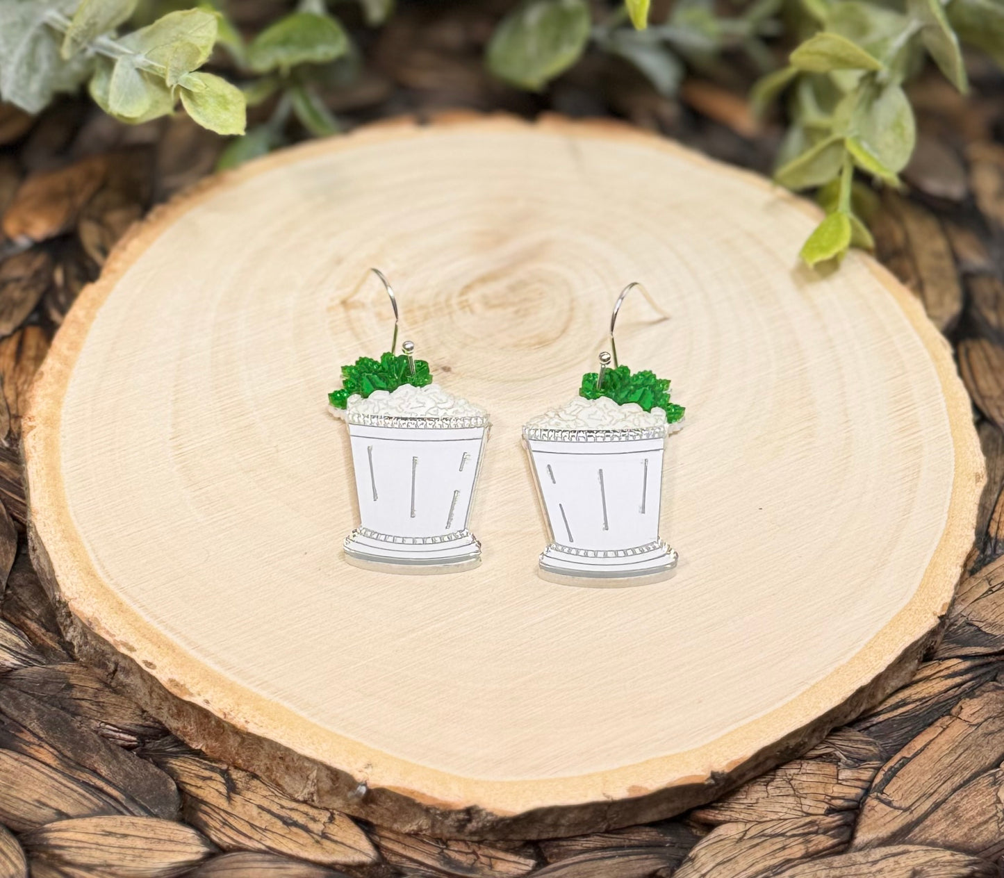 Layered Mint Julep Dangle Earrings