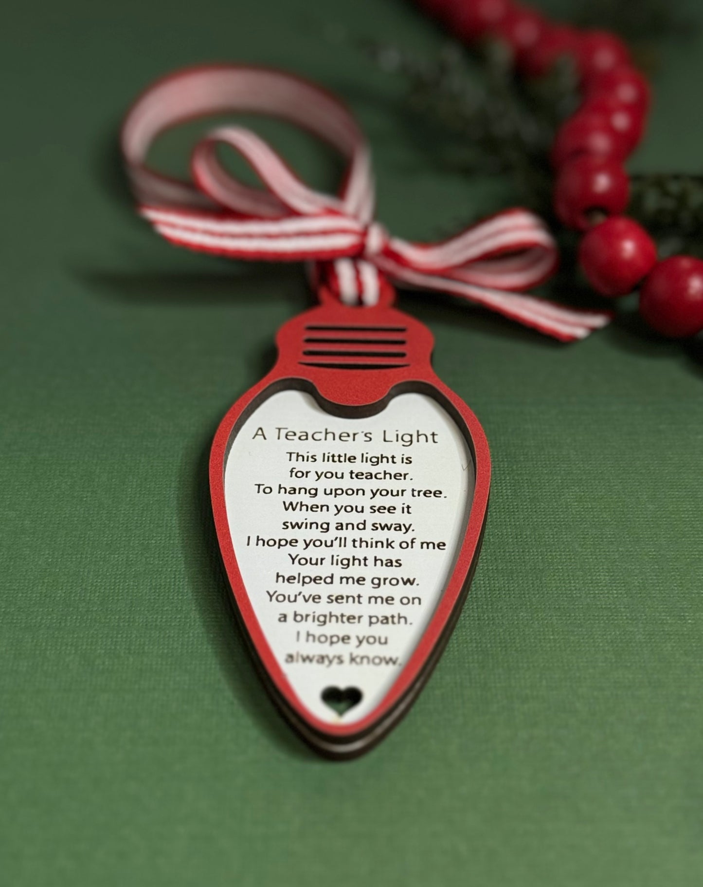 A Teacher’s Light Ornament