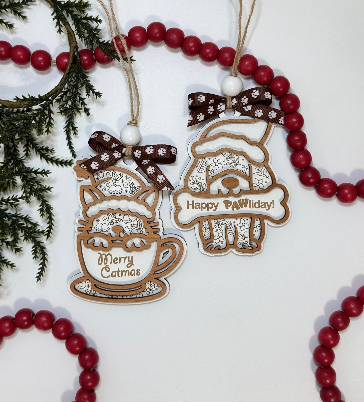 Silhouette Christmas Ornaments (Multiple Designs Available)