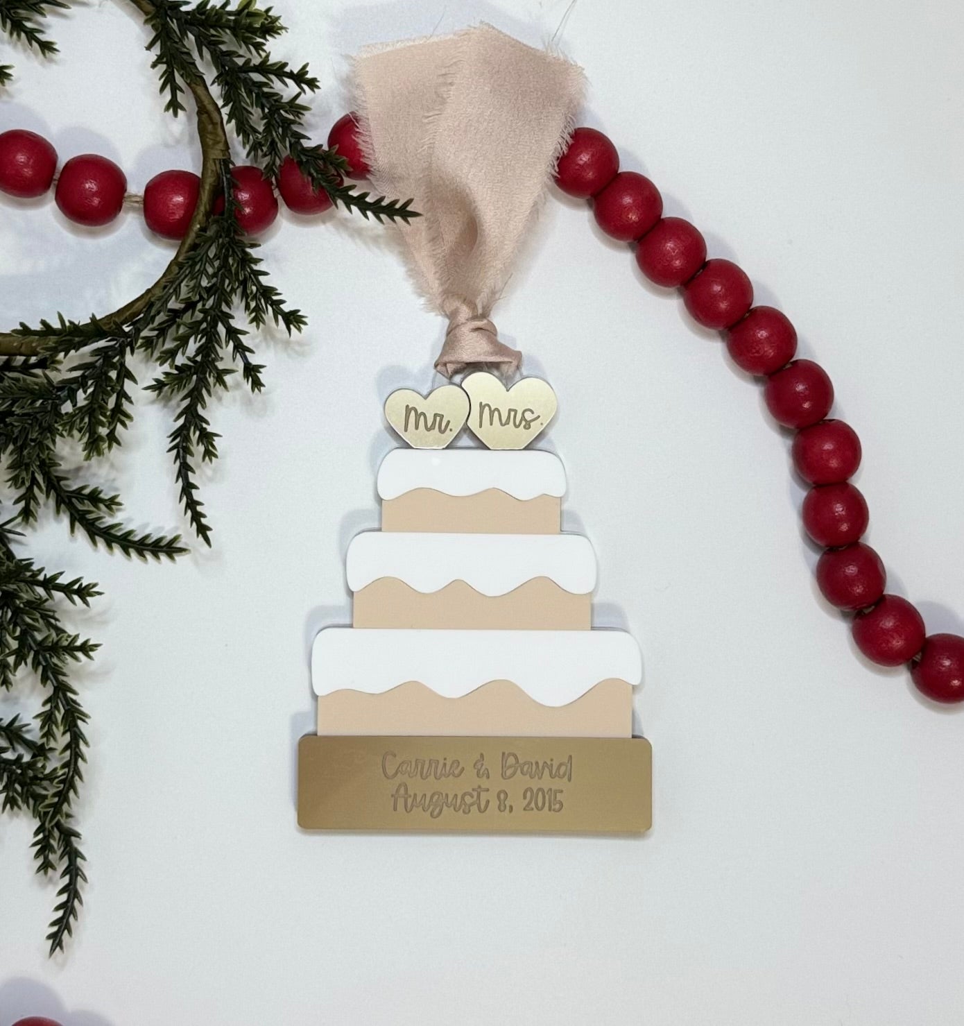 Personalized Wedding Cake Ornament