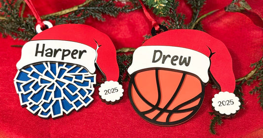 Santa's Sports Balls Christmas Ornament