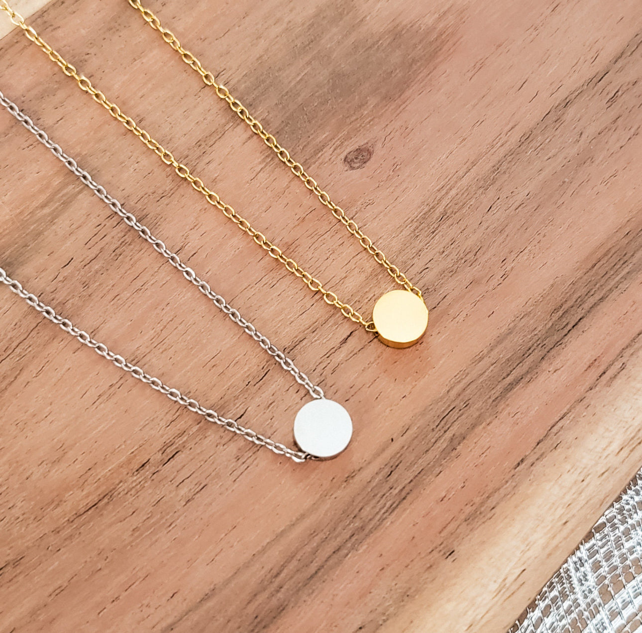 Tiny Circle Charm Necklace