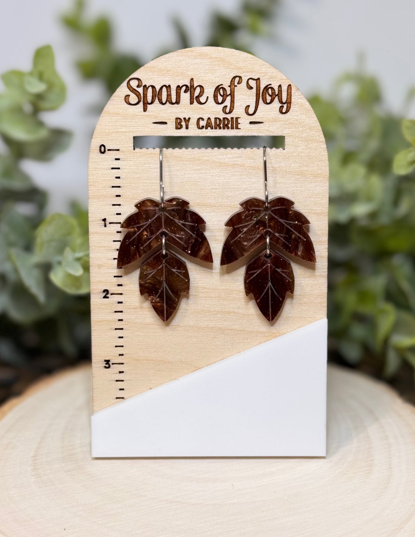 Split Leaf Dangle Earrings