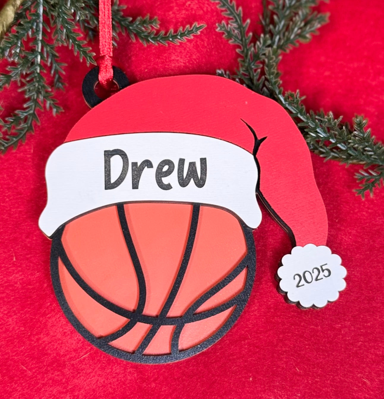Santa's Sports Balls Christmas Ornament