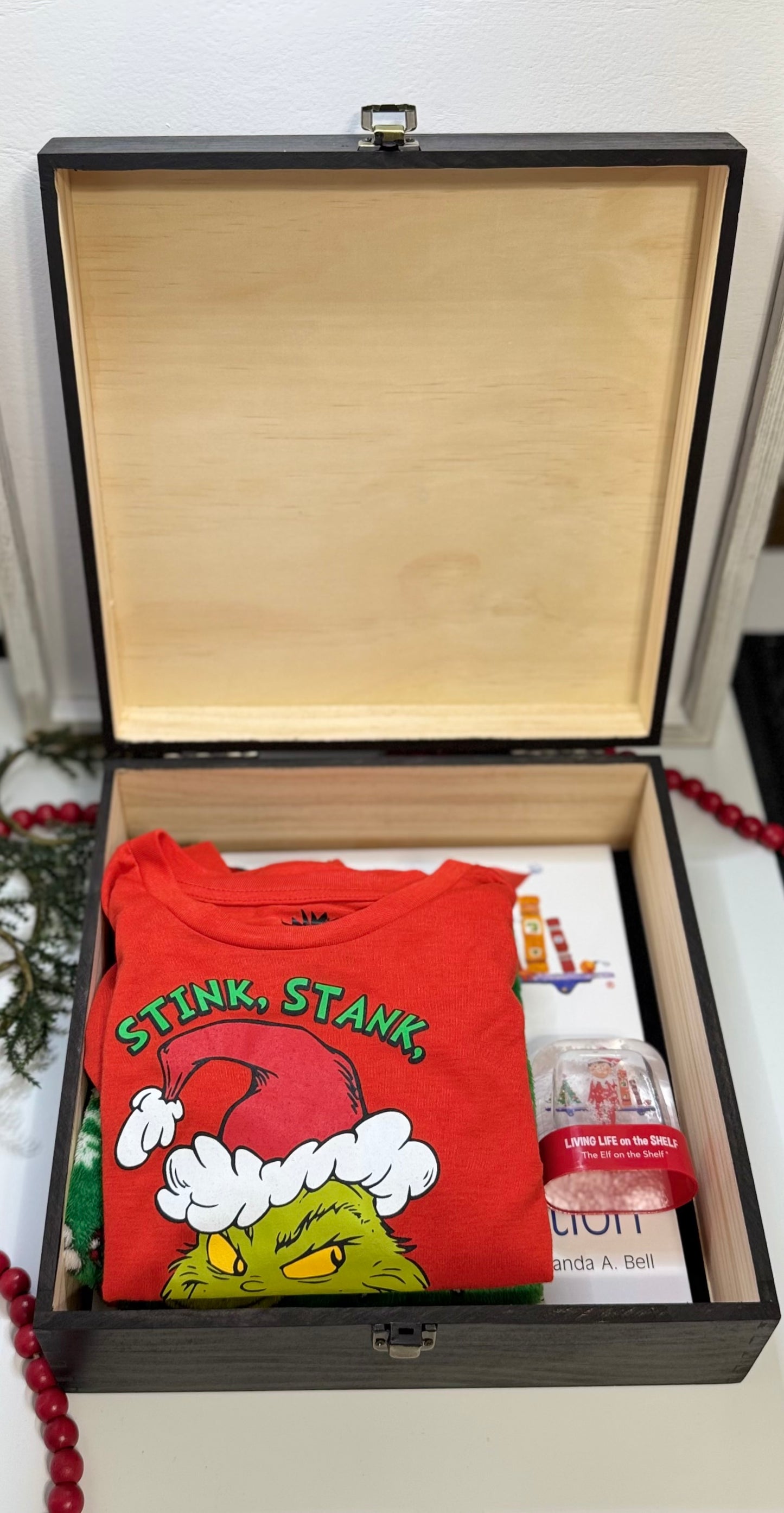 Personalized Wooden Christmas Keepsake Box