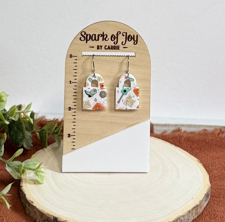 Showgirl Print Lock Earrings