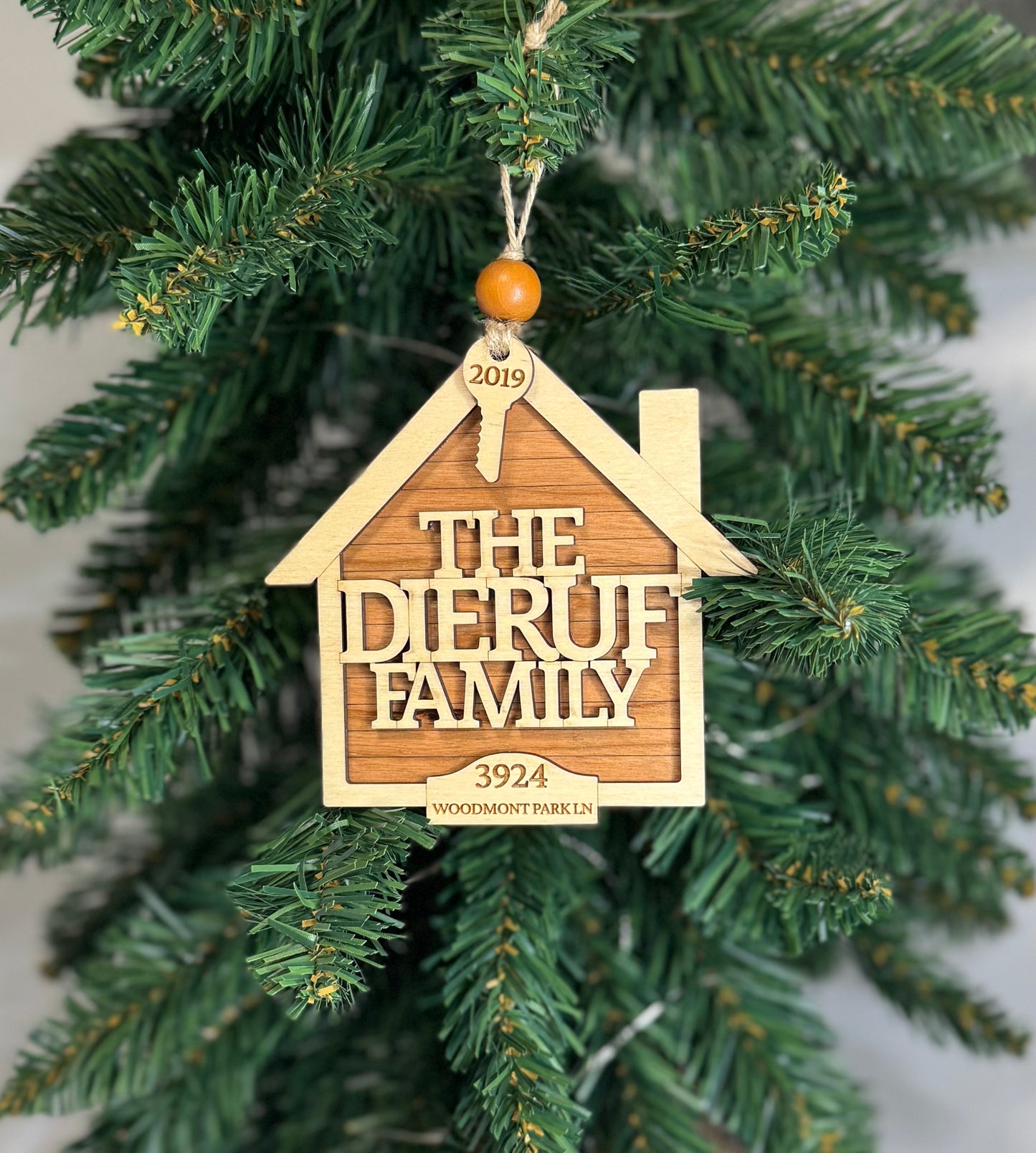Personalized Family New Home Christmas Ornament