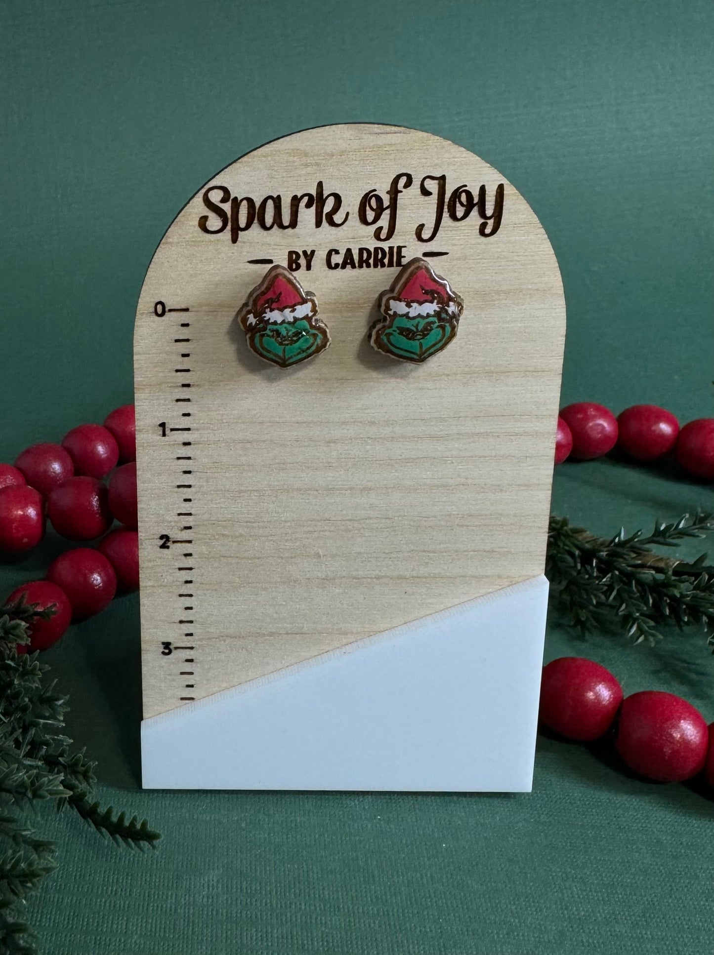 Green Villian Stud Earrings