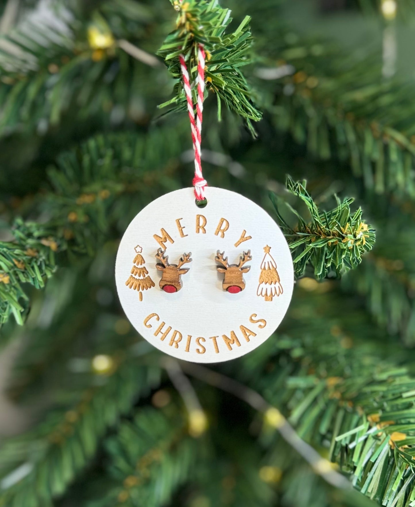 Christmas Reindeer Stud Earrings