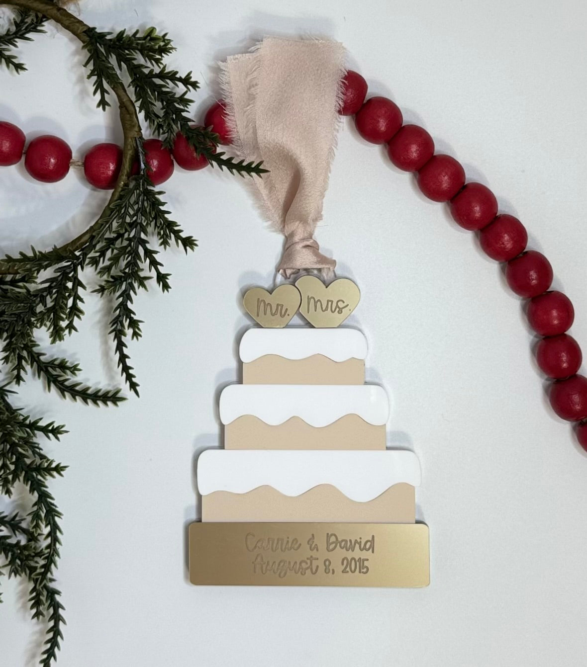 Personalized Wedding Cake Ornament