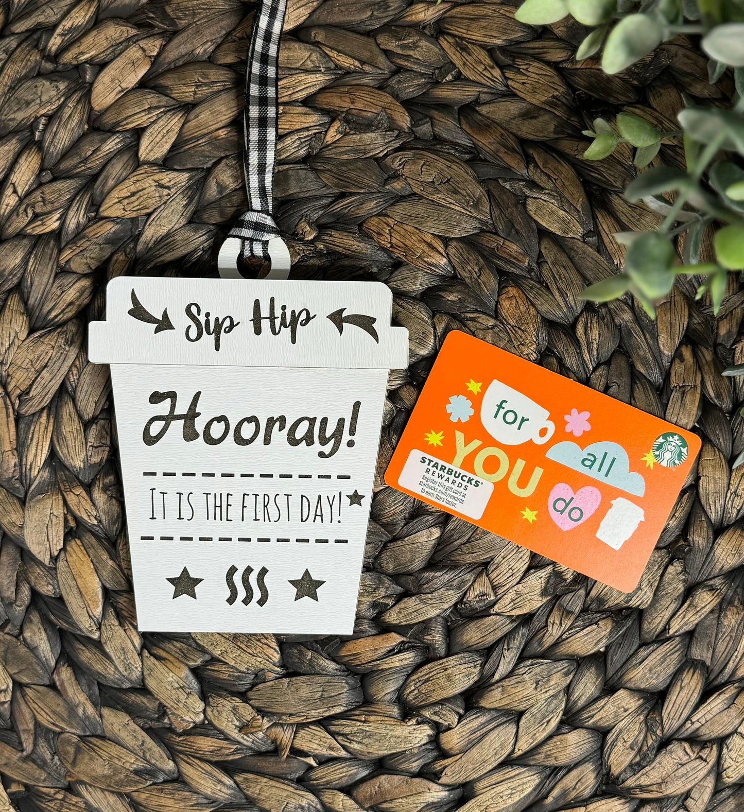Back to School Teacher Gift Card Holder Ornament