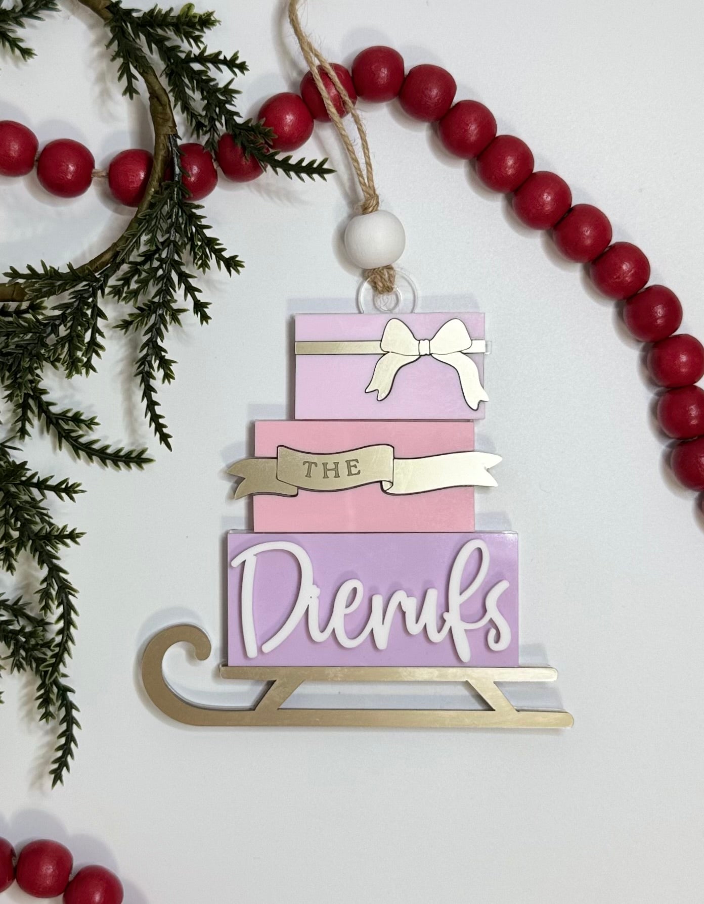 Family Sleigh Ornament