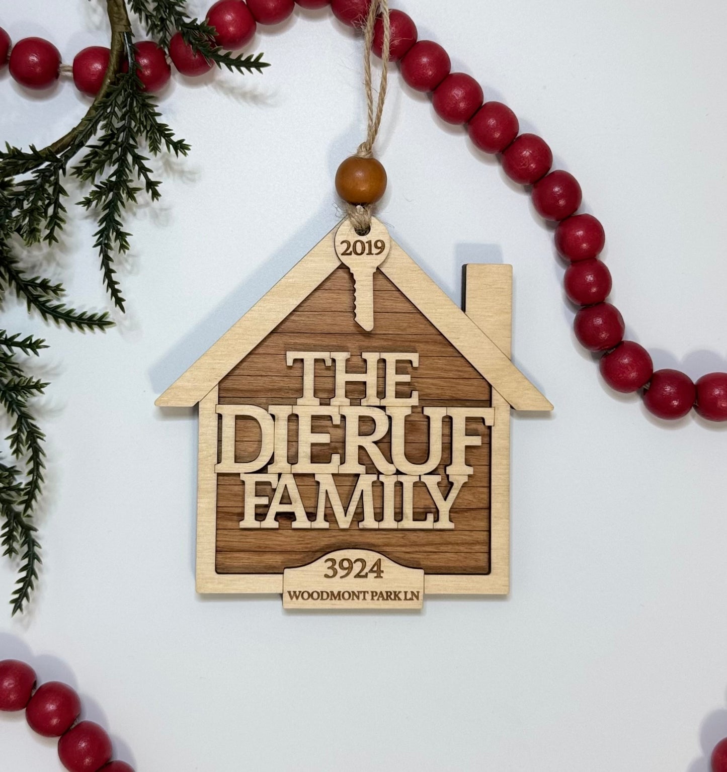 Personalized Family New Home Christmas Ornament