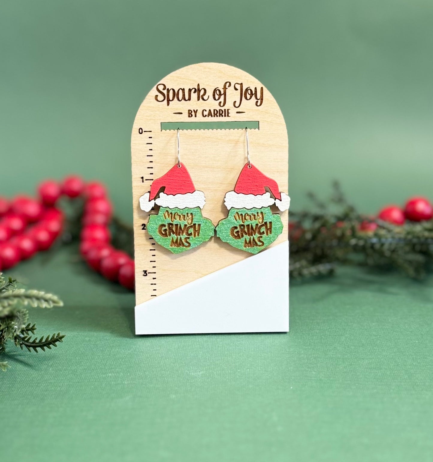Green Villian Dangle Earrings