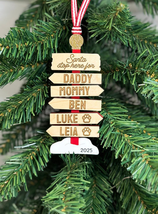 Personalized North Pole Family Ornament