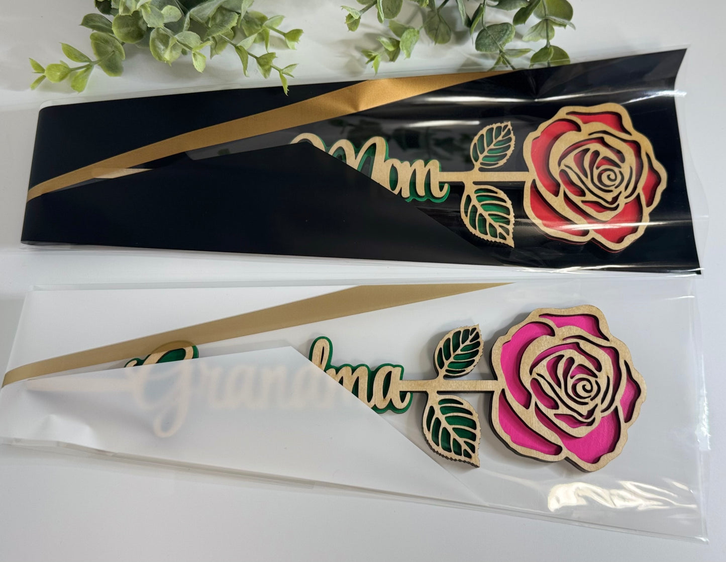 Personalized Wood Rose