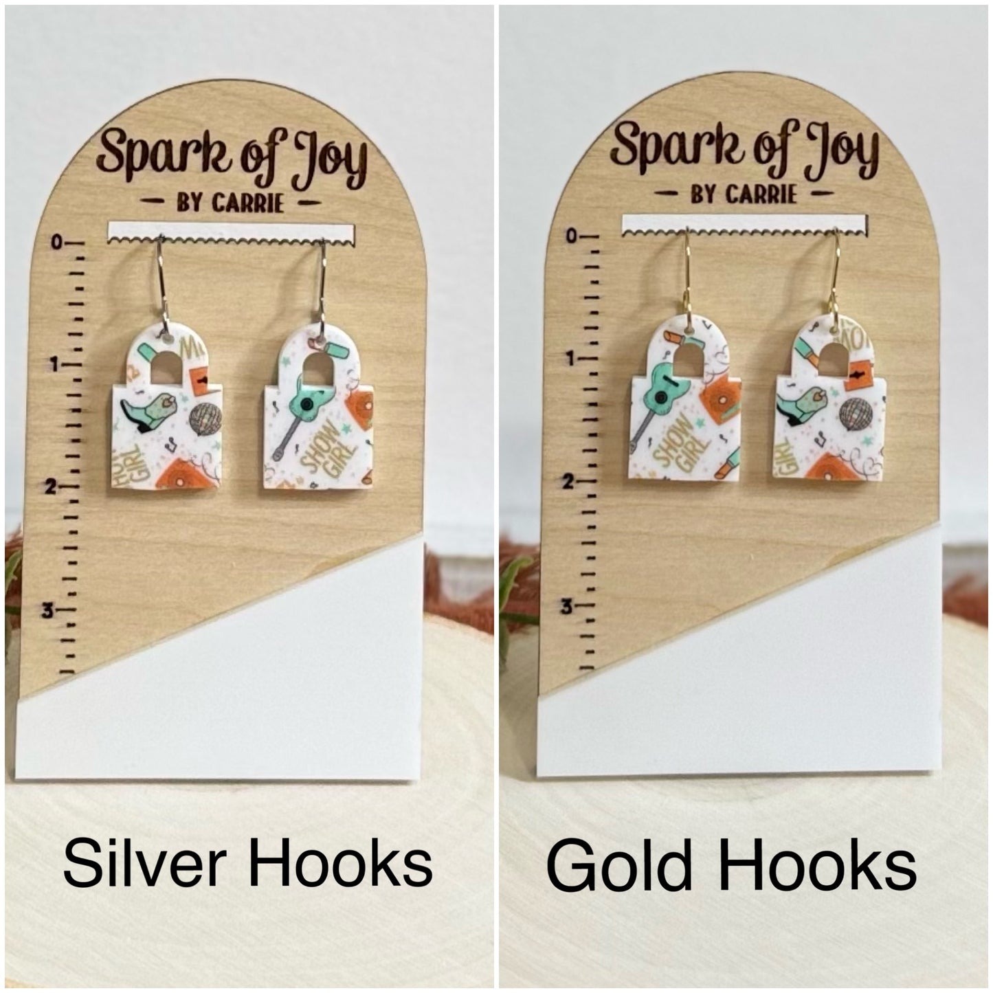 Showgirl Print Lock Earrings