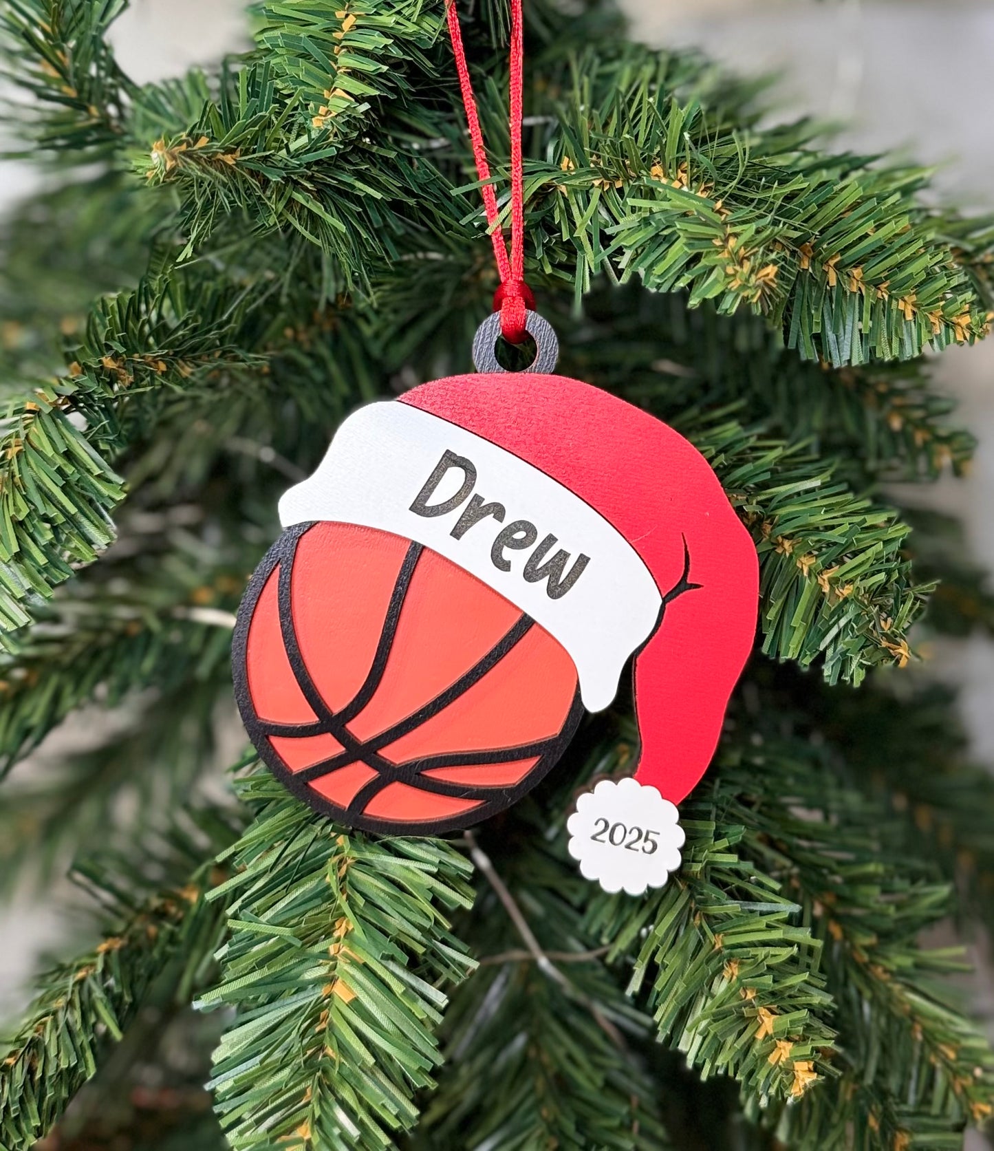 Santa's Sports Balls Christmas Ornament