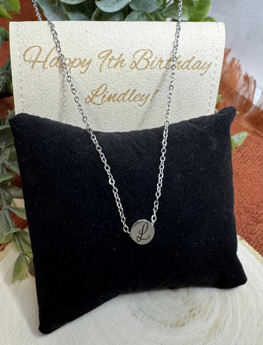 Tiny Circle Charm Necklace