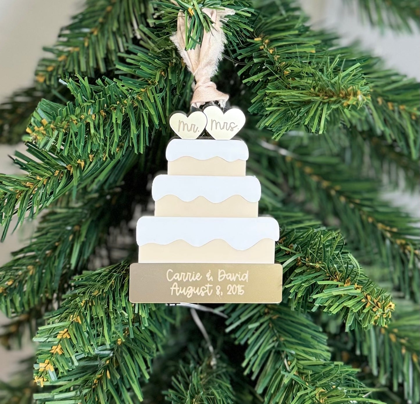 Personalized Wedding Cake Ornament