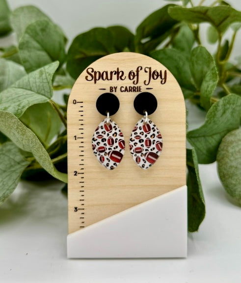 Football Dangle Earrings