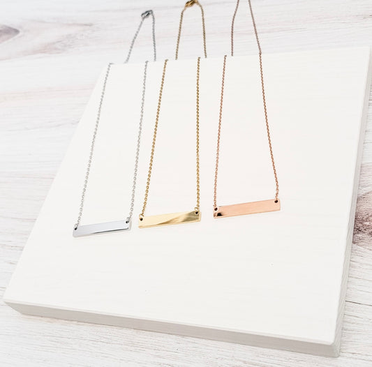 Medium Horizontal Bar Necklace