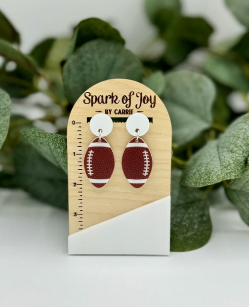 Football Dangle Earrings