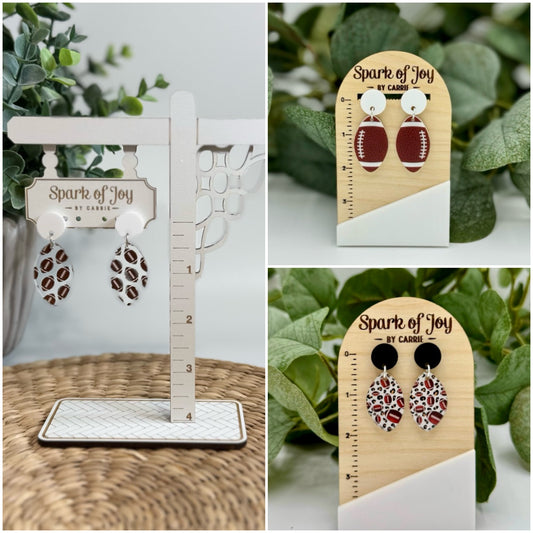 Football Dangle Earrings