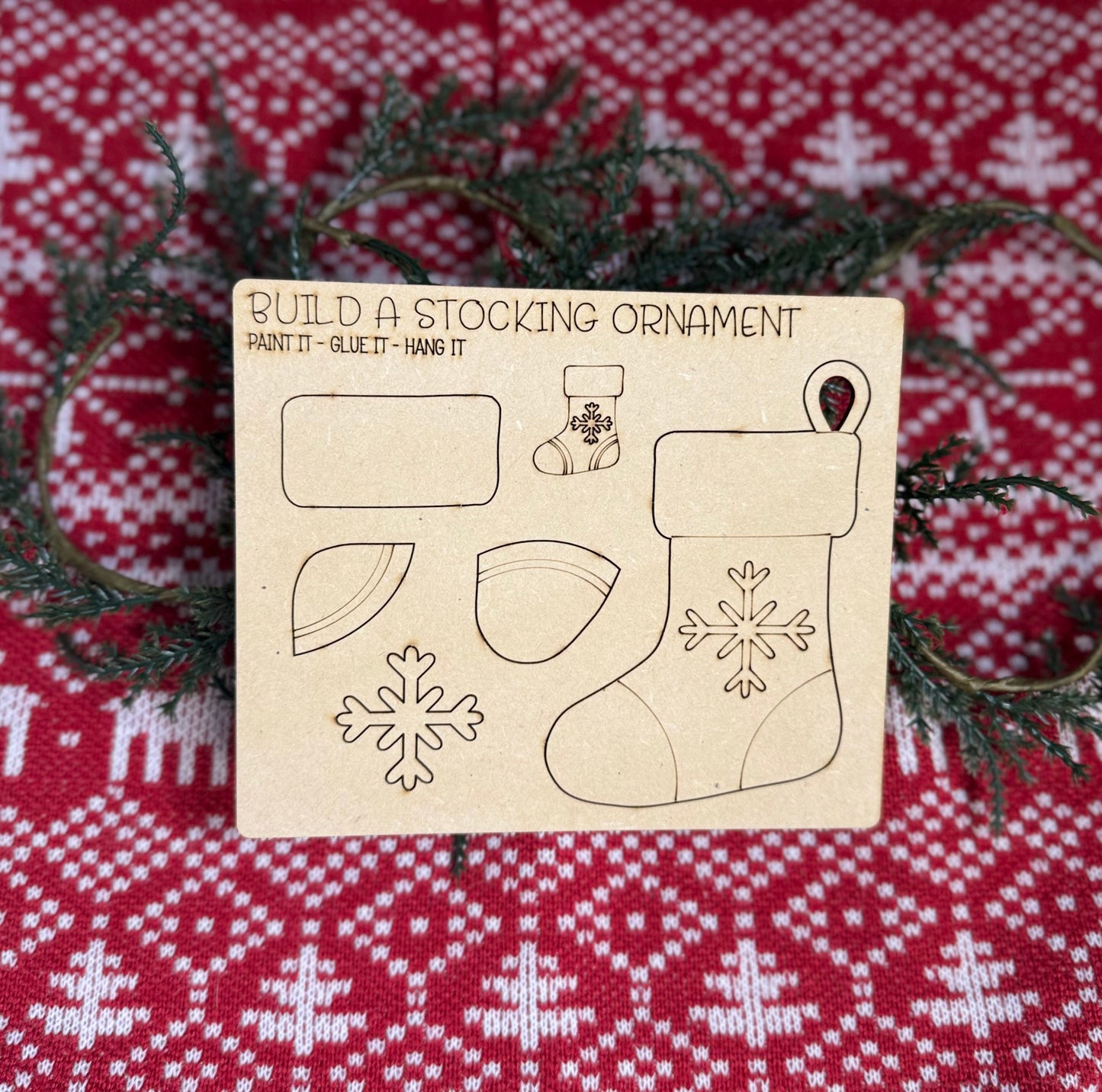 DIY Paint Your Own Ornament Pop Out Kit