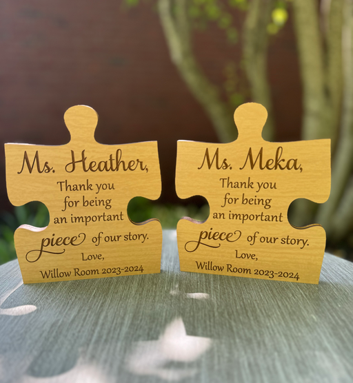 Personalized Puzzle Piece Gift Card Holder