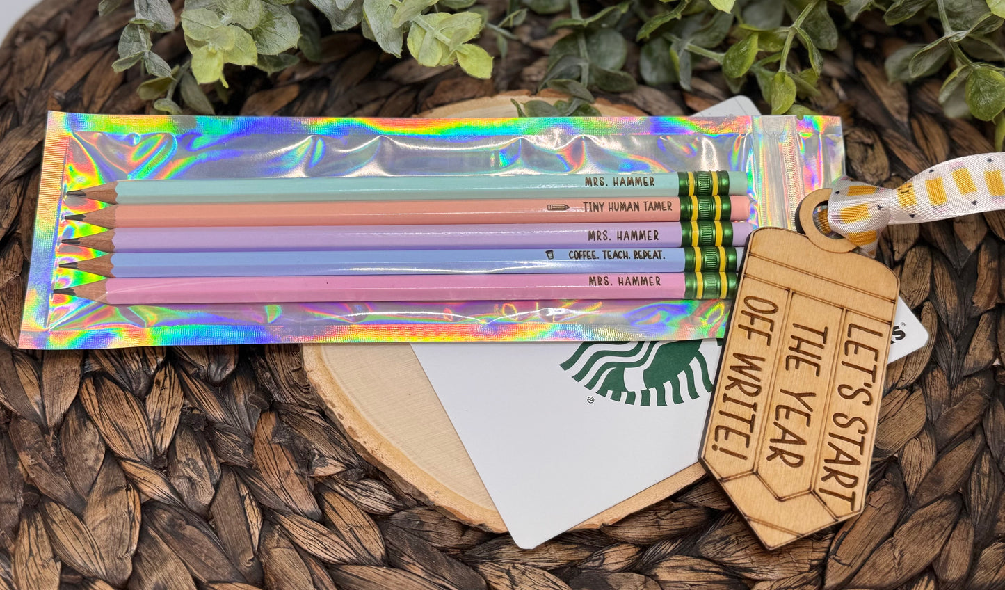 Personalized Ticonderoga Engraved Teacher Pencils