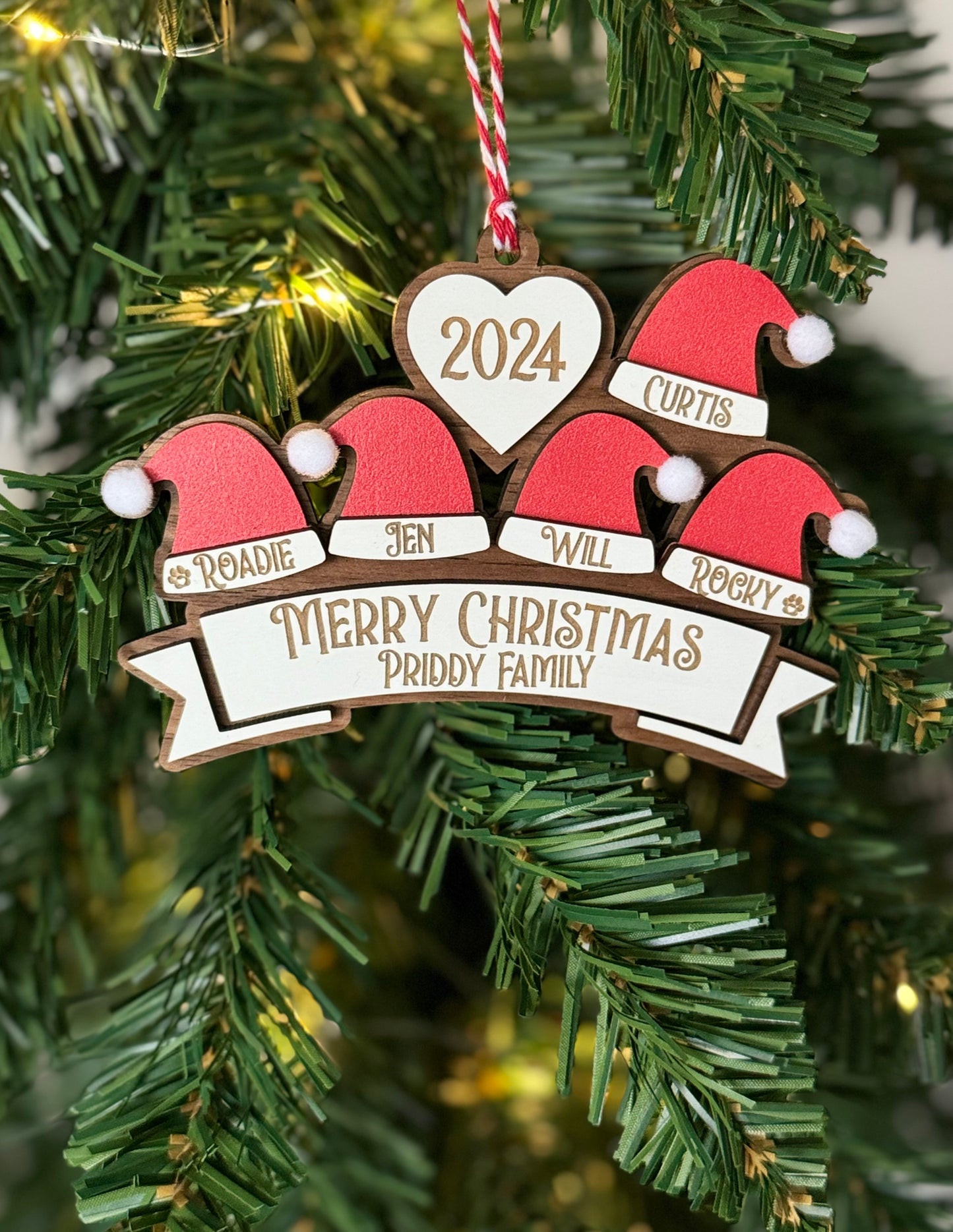 Santa Hat Family Ornament