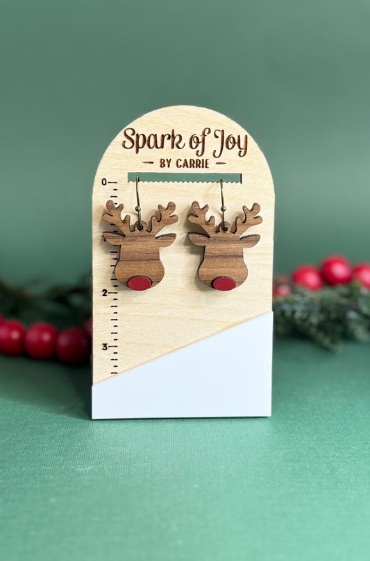 Christmas Reindeer Dangle Earrings