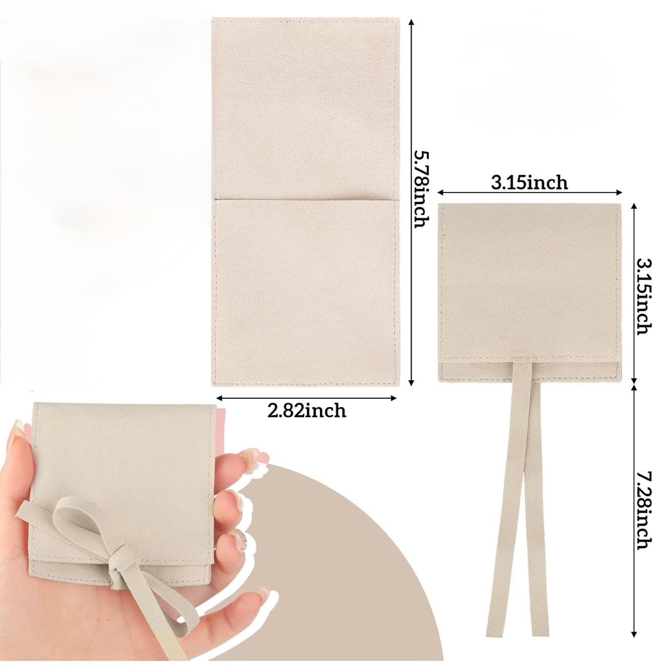 Personalized Microfiber Jewelry Pouch