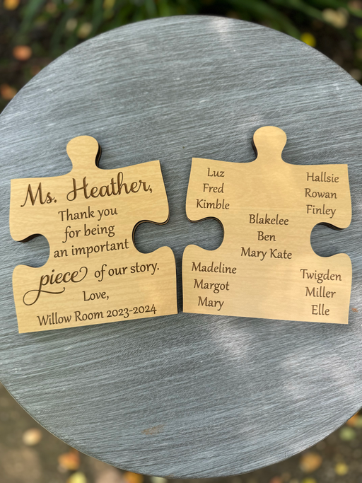 Personalized Puzzle Piece Gift Card Holder