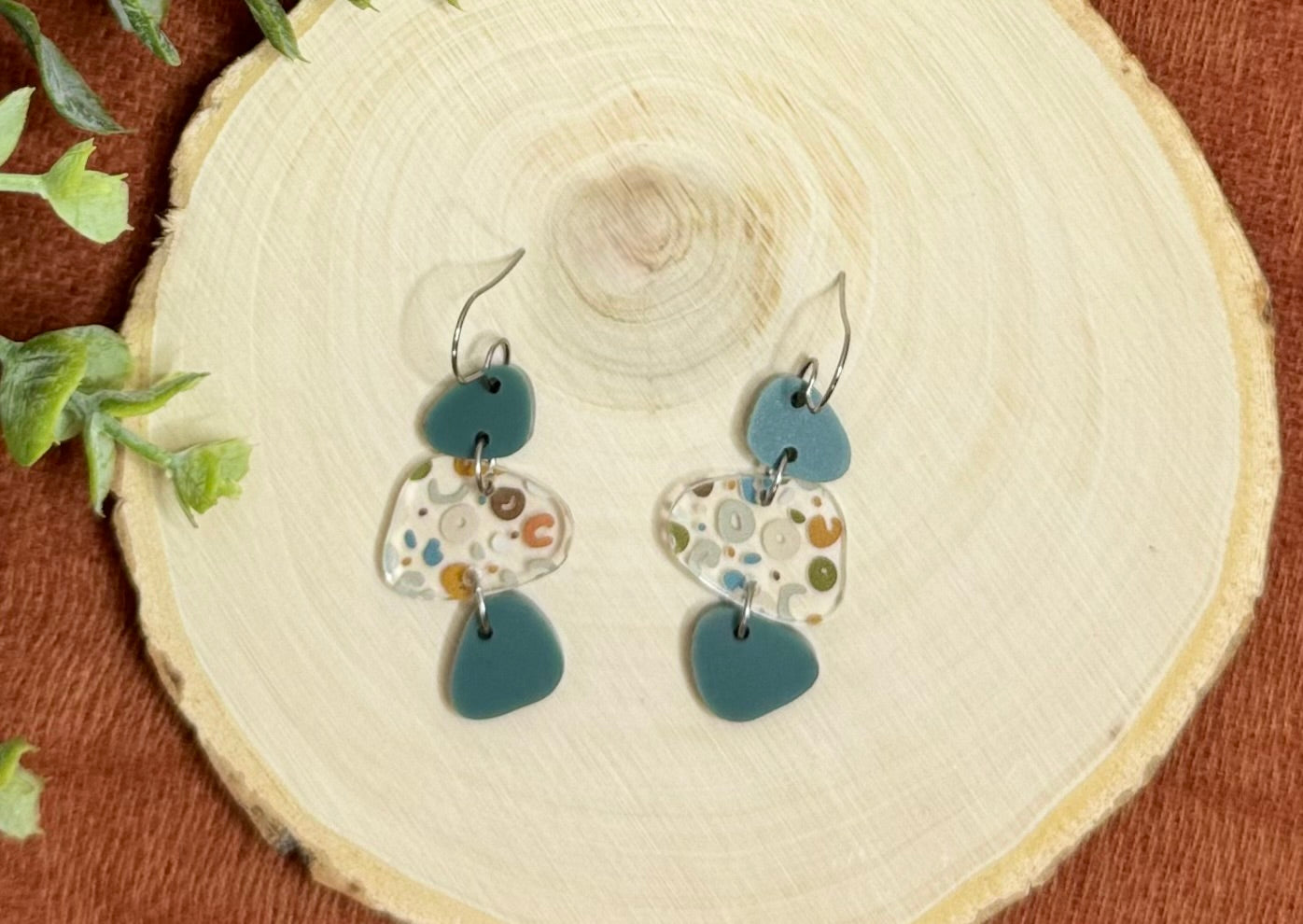 Abstract Pebble Earrings