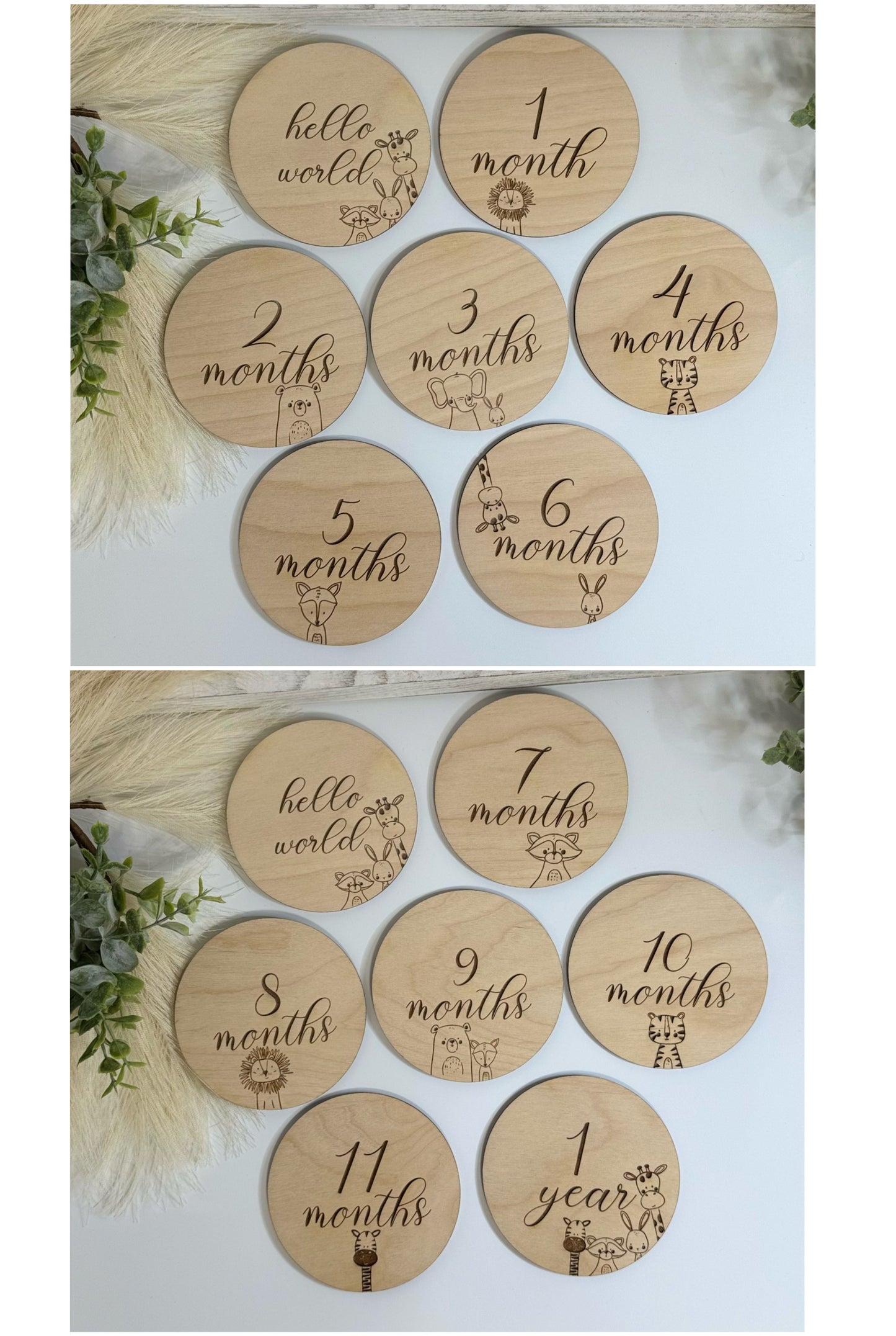 Newborn Milestone Markers (1mo-12mo)