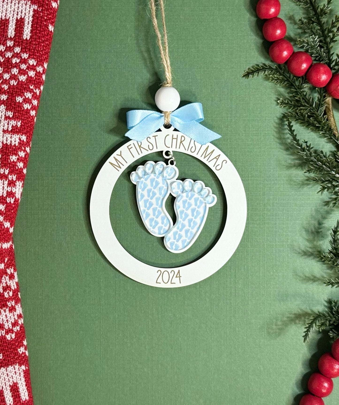 First Christmas Baby Dangle Ornament