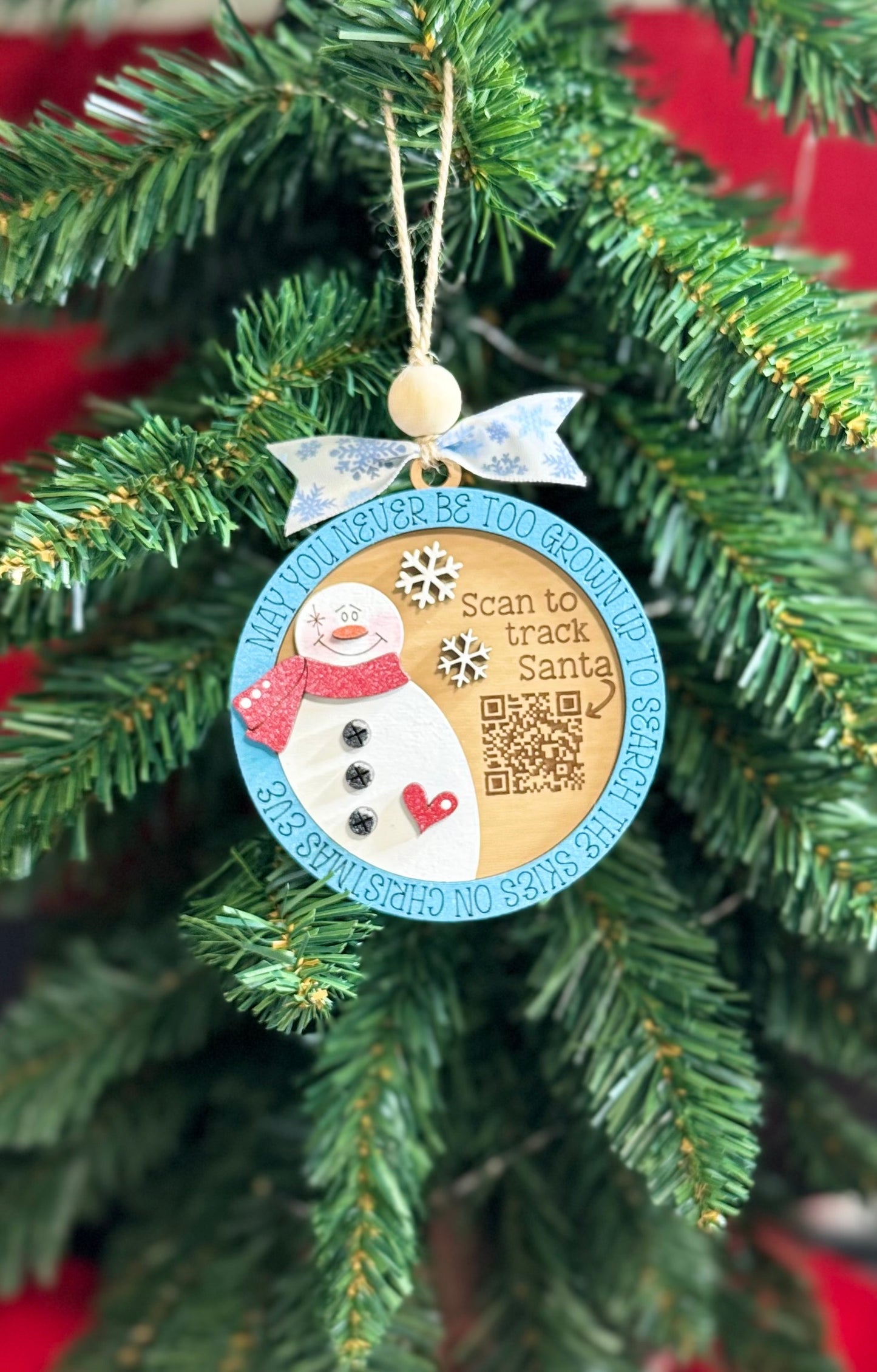 Snowman Santa Tracker Ornament