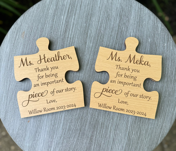 Personalized Puzzle Piece Gift Card Holder