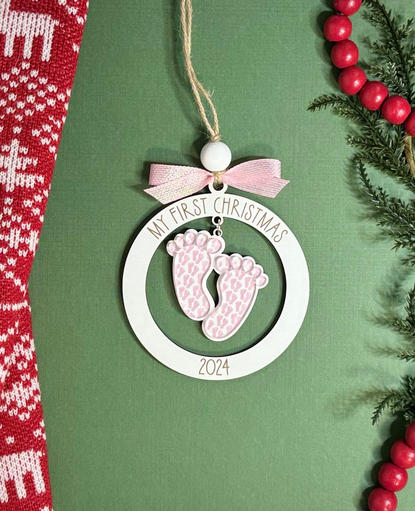 First Christmas Baby Dangle Ornament