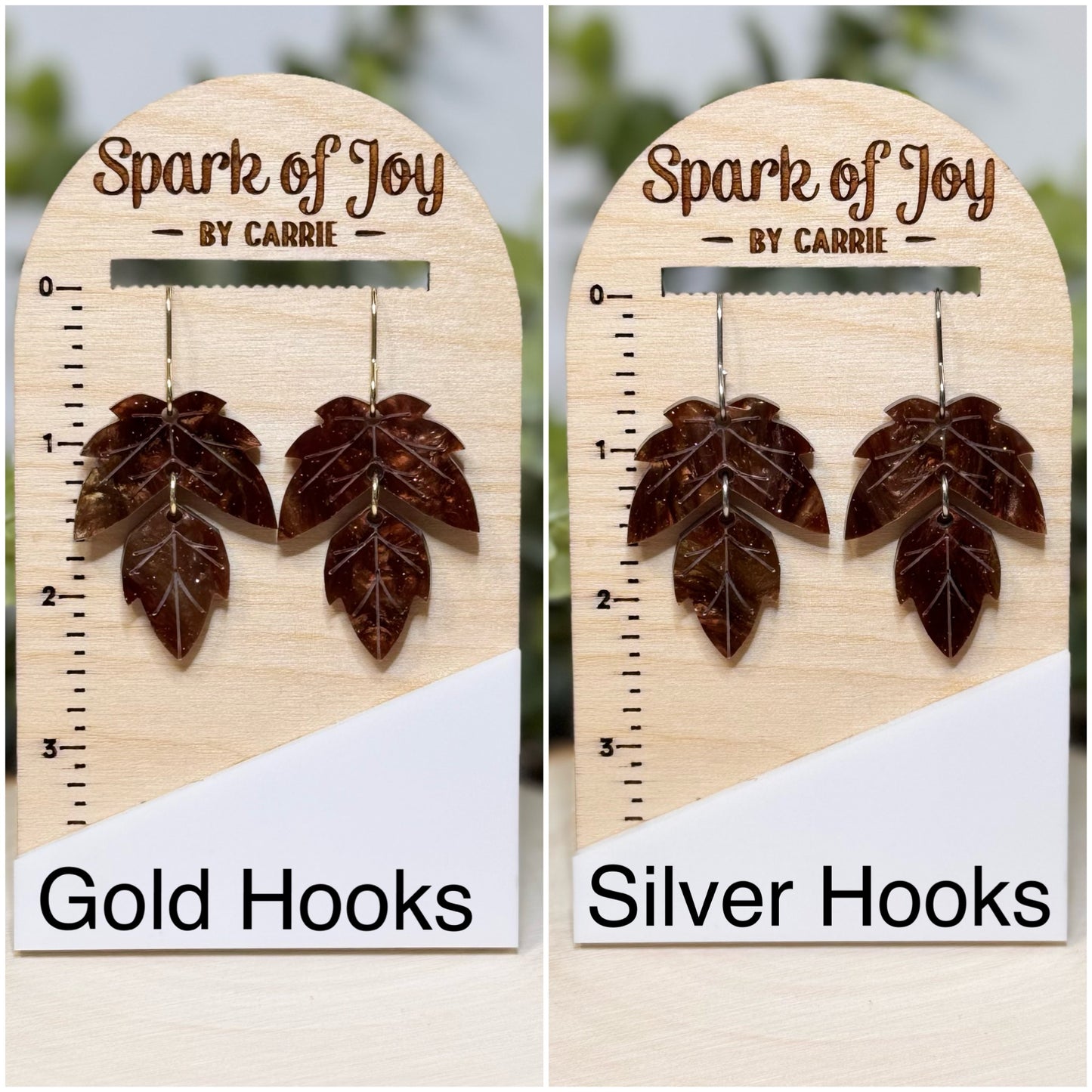 Split Leaf Dangle Earrings