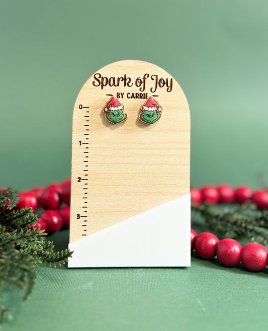 Green Villian Stud Earrings