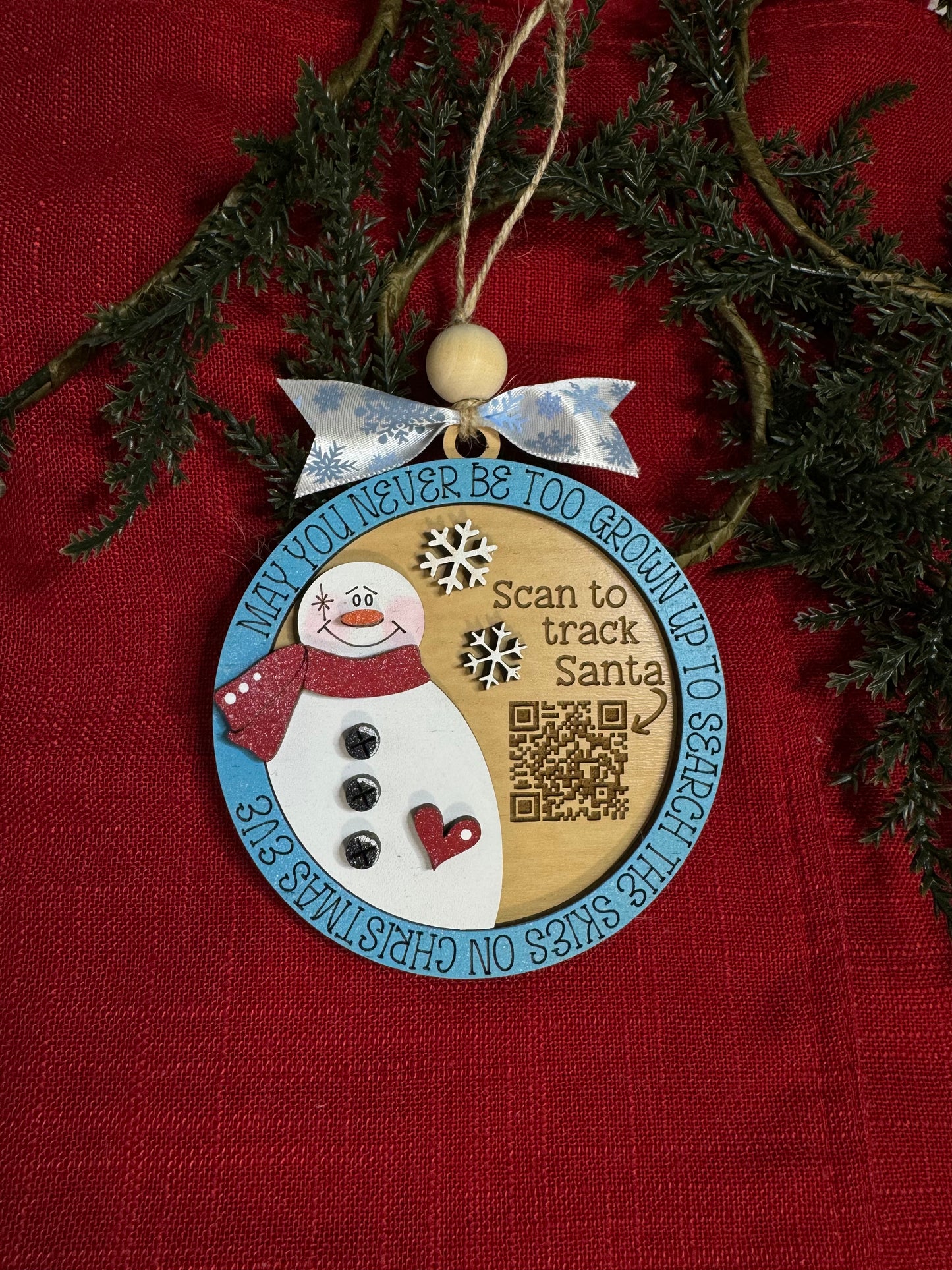 Snowman Santa Tracker Ornament